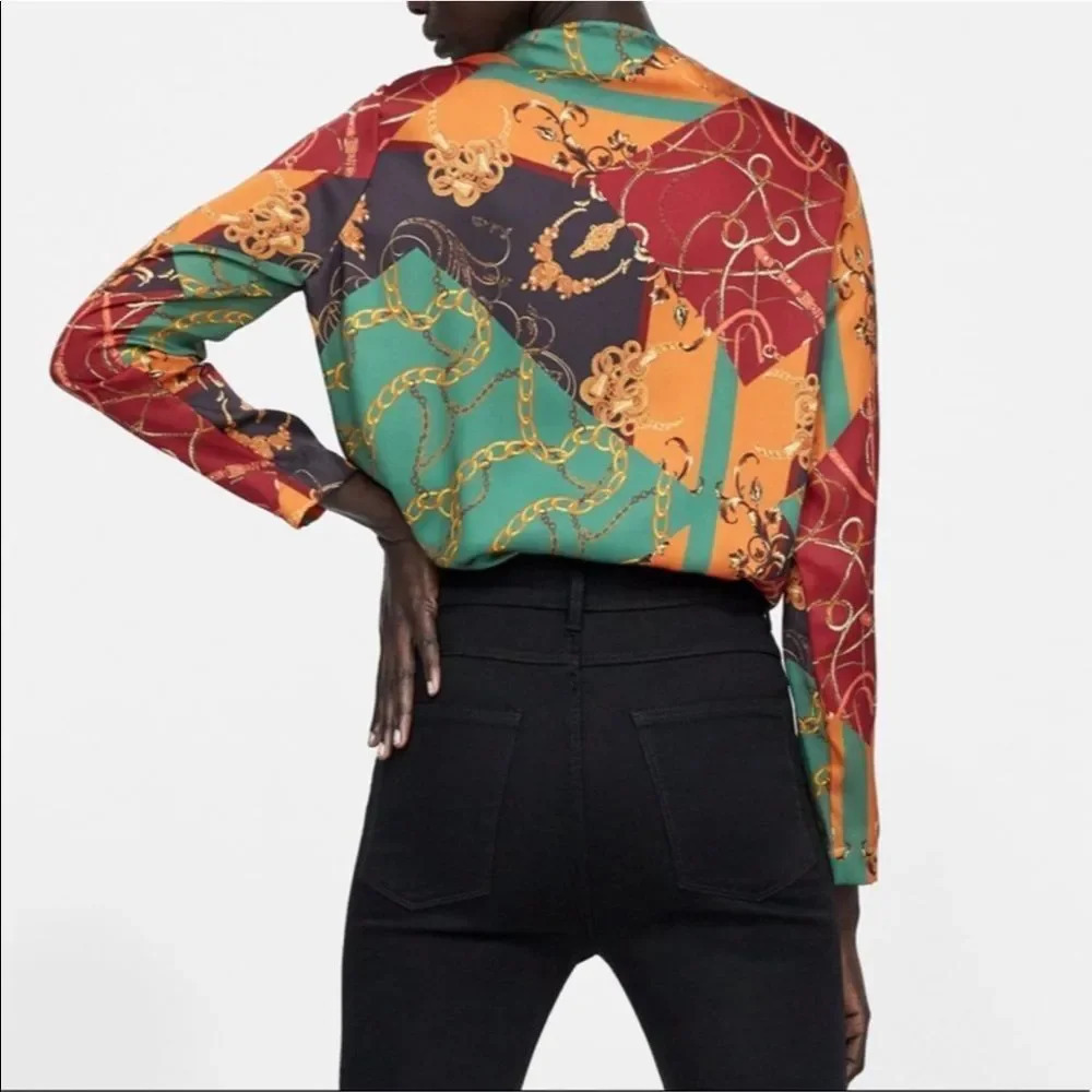 Zara Chain Print Bodysuit - Picture 5 of 10
